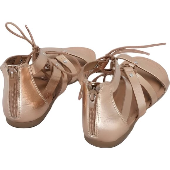 Dolce Vita Rose Gold Gladiator Summer Sandals - Size 1 M Big Kid - Picture 3 of 6